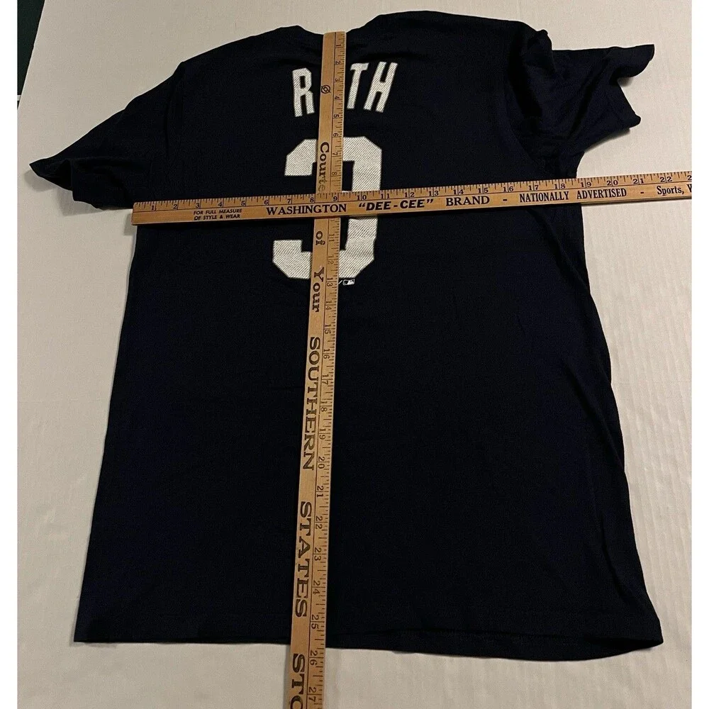 Majestic New York Yankees Babe Ruth #3 MLB Youth Jersey T-Shirt XL 18 Boys Blue